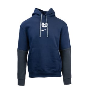 Men's Nike Hoodie U-State Colorblock Navy and Gray